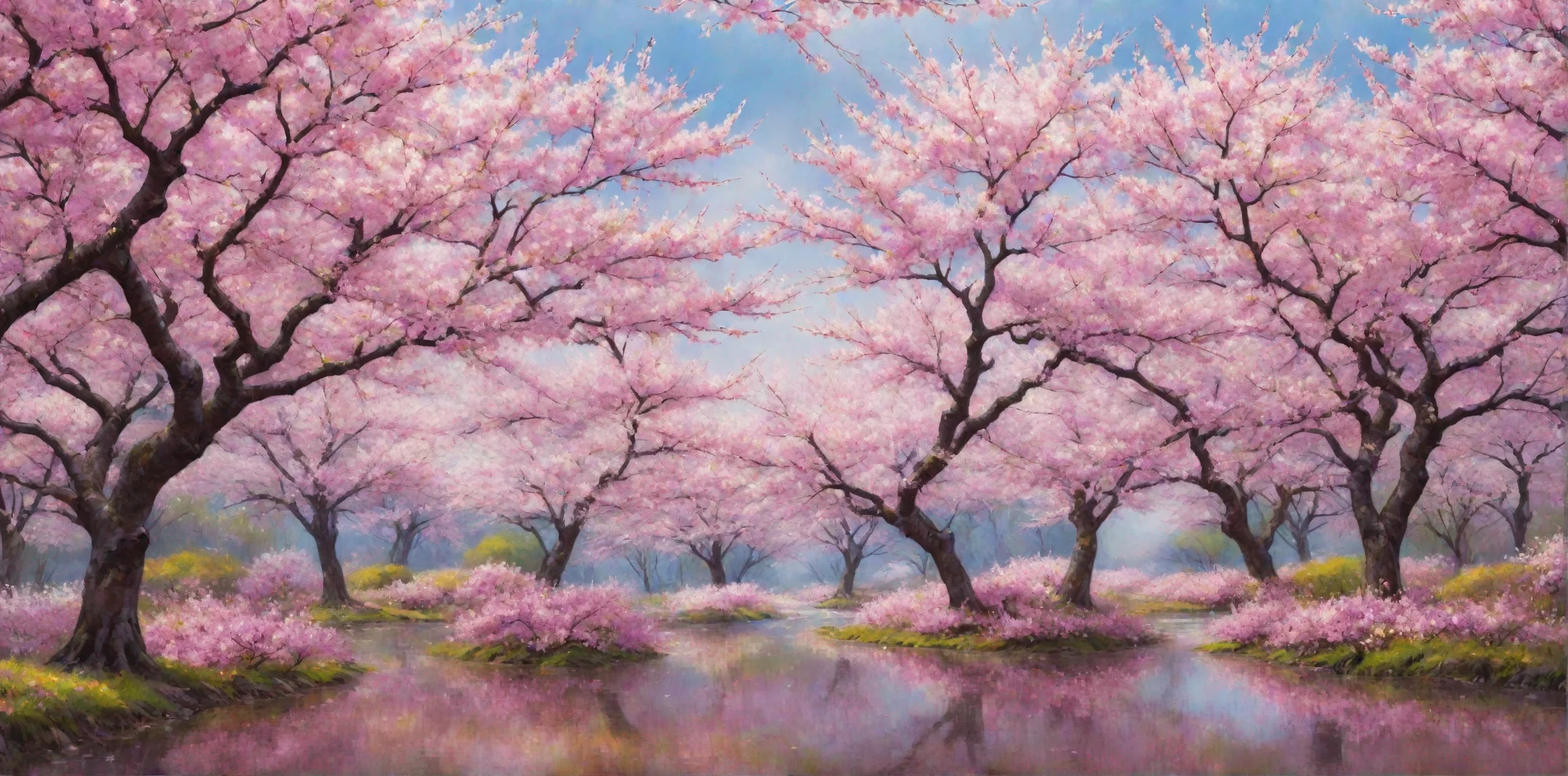 aiartistic epic cherry blossom bright magical