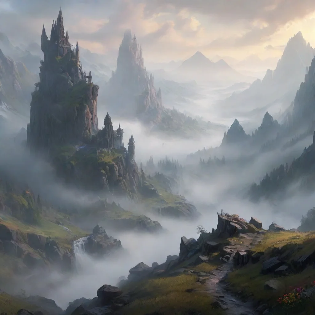 aiartistic epic landscape environment fog wow detailed