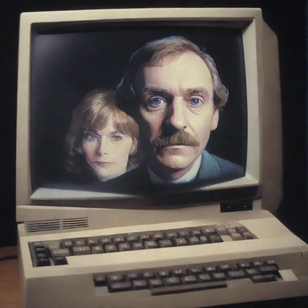 aiartistic portrait from a commodore 64 computer from 1983