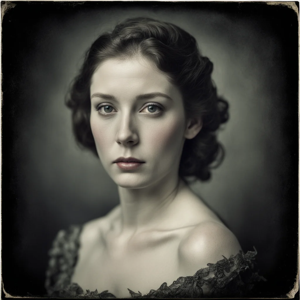 artistic studio portrait of a perfect woman  black background   colour wetplate amazing awesome portrait 2