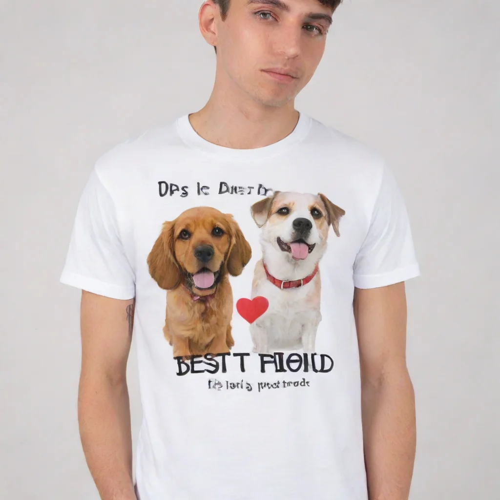 aiartstation art %27best friend%27 2 white t shirt  confident engaging wow 3