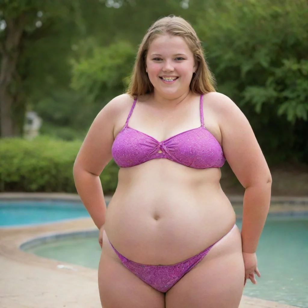 aiartstation art 14 yo bikini girl%2C overweight%2C hanging belly%2C smile  confident engaging wow 3