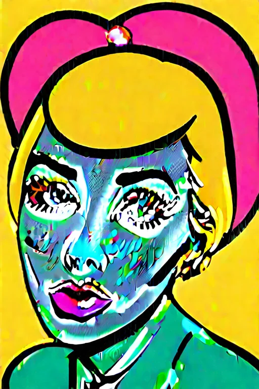 aiartstation art 1960s pop art of woman in bikini confident engaging wow 3