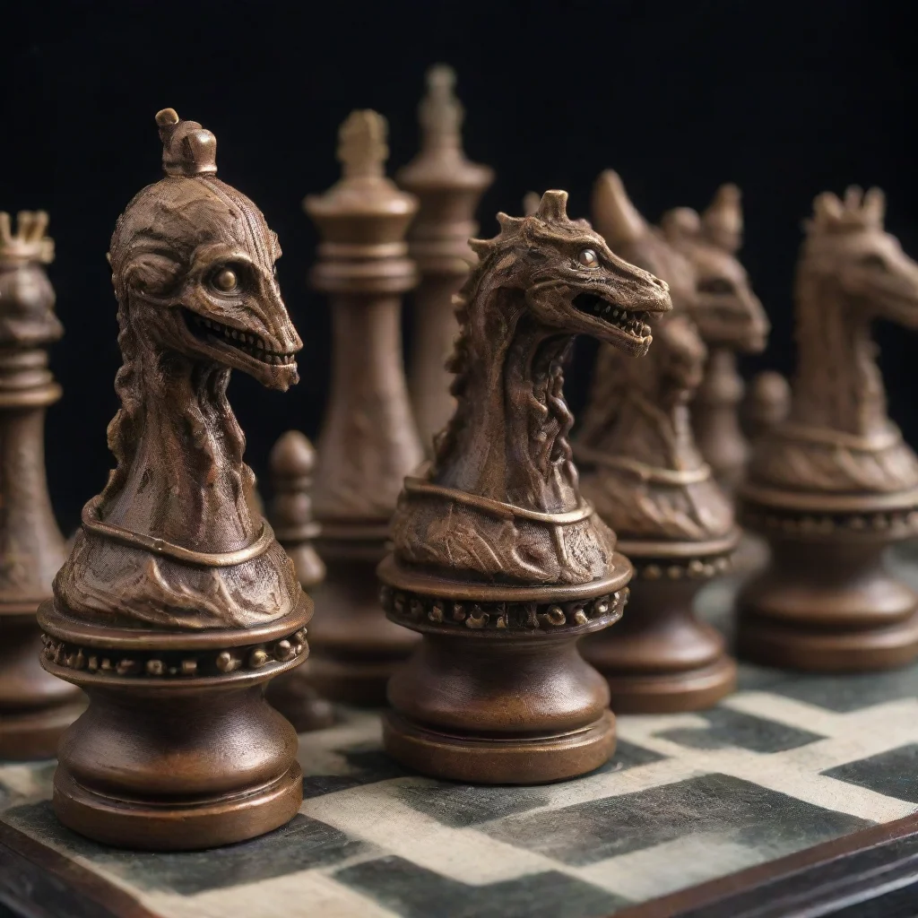artstation art 3 dimensional photorealistic detailed lovecraft chess set reflective intricate steam punk lifelike confident engaging wow 3