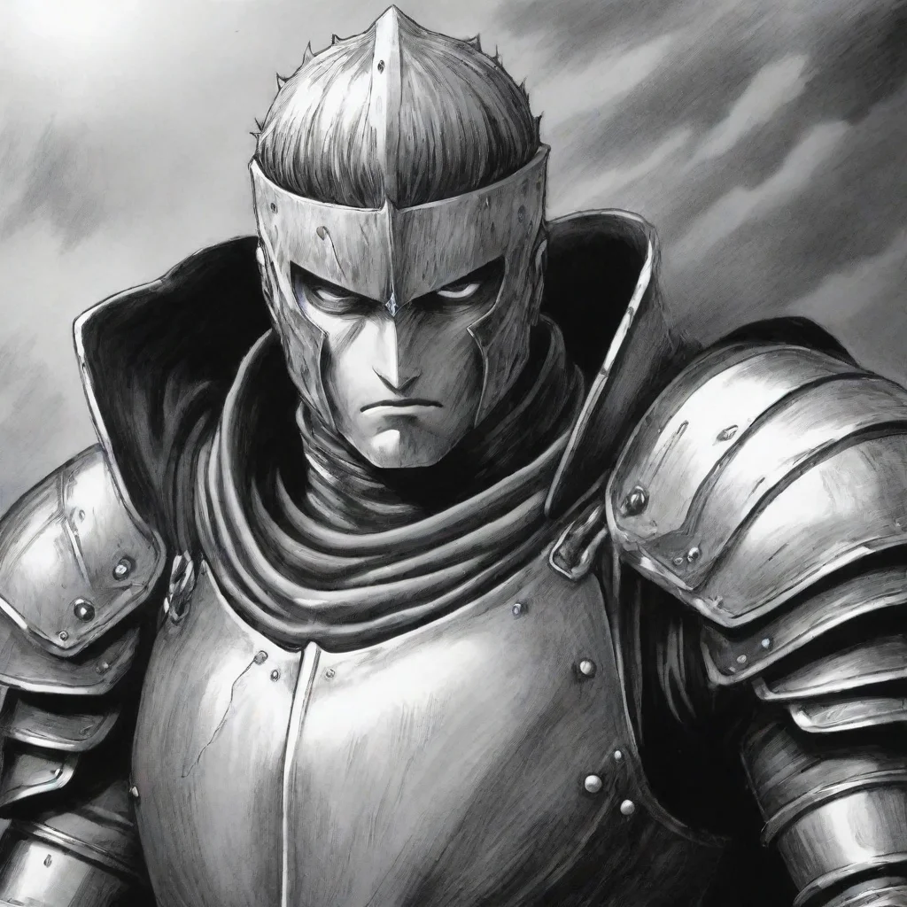 aiartstation art a berserk manga style manga panel of a powerful knight%2C black and white confident engaging wow 3