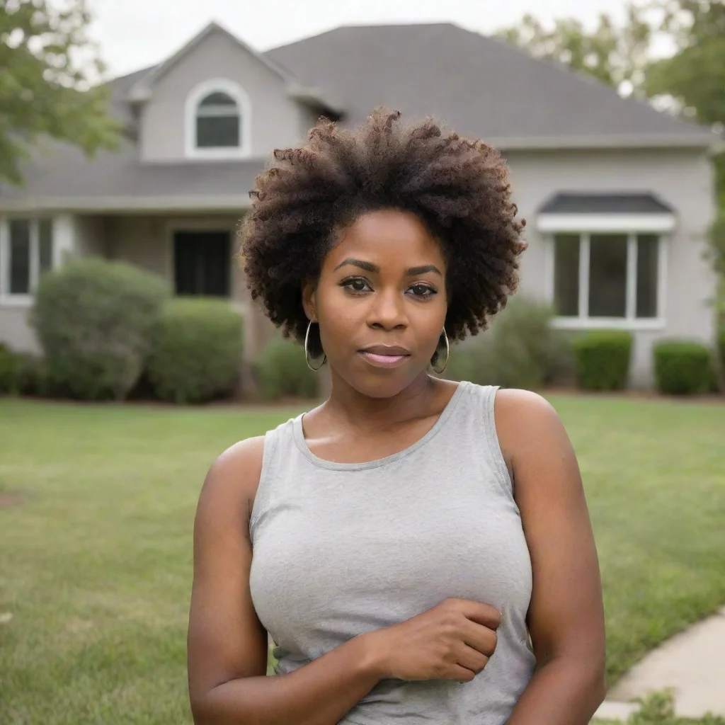 aiartstation art a black woman living in the suburban neighborhood confident engaging wow 3