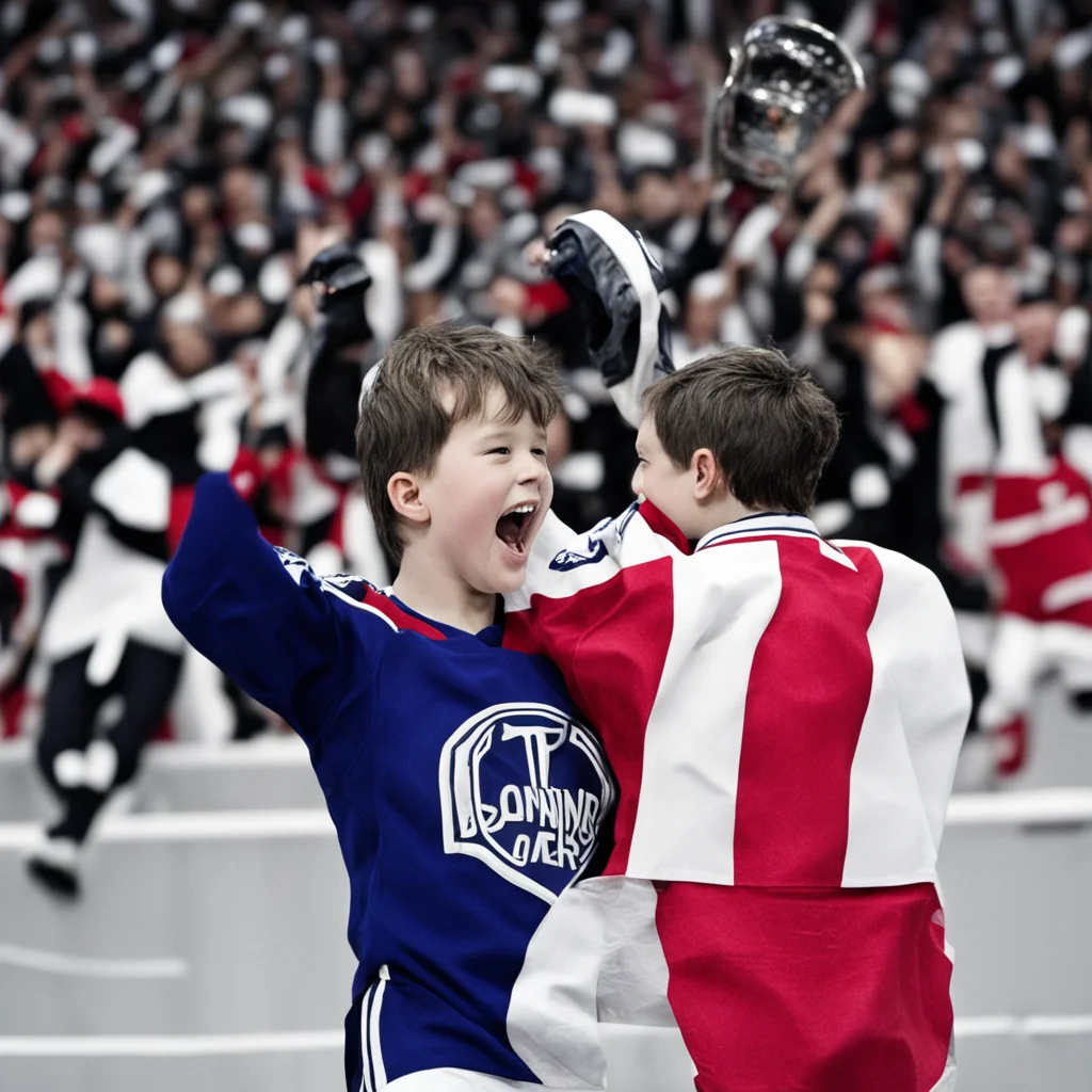 artstation art a boy winning the stanley cup confident engaging wow 3