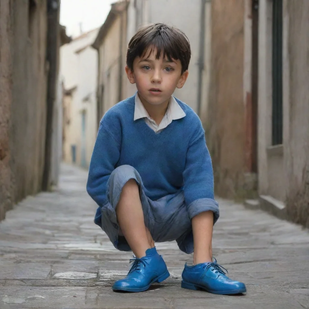 aiartstation art a boy with blue shoes %2Ccinemati confident engaging wow 3