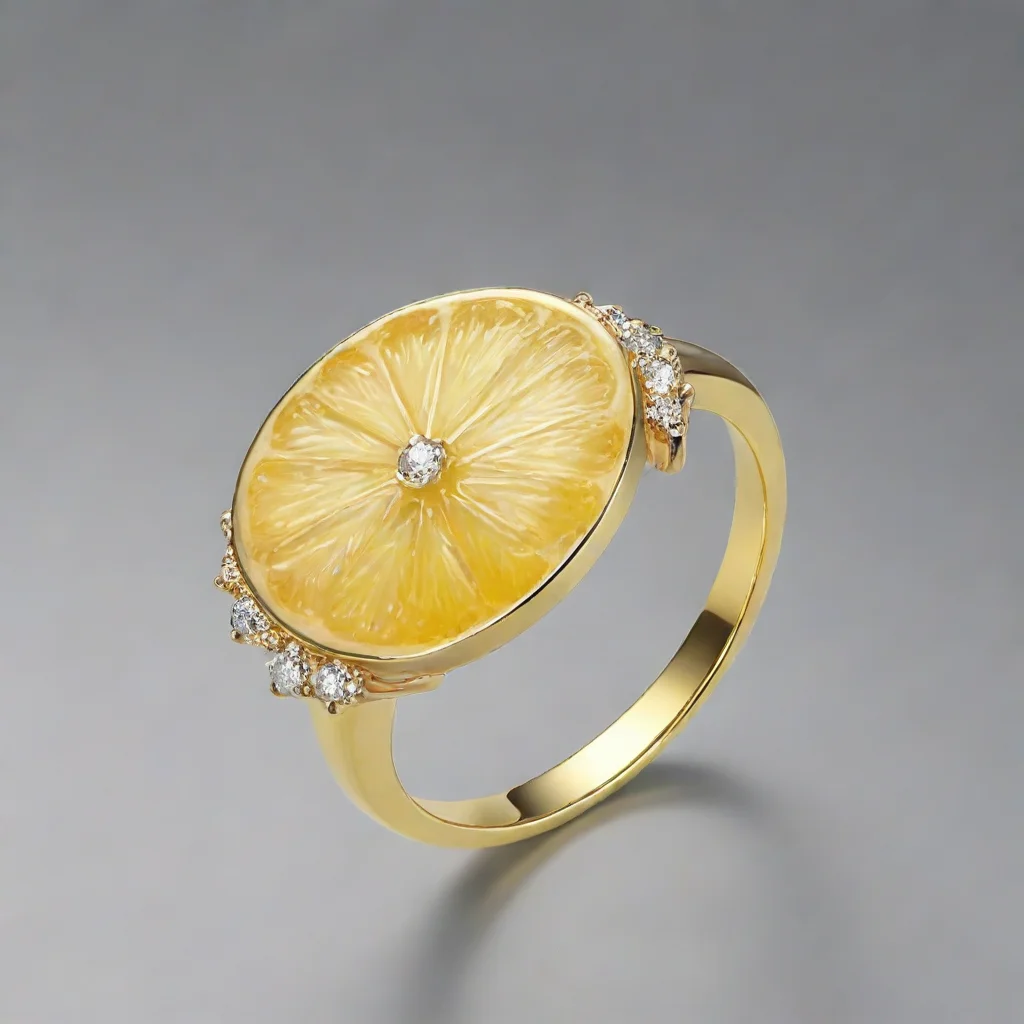 aiartstation art a finger ring lemon with dimond confident engaging wow 3