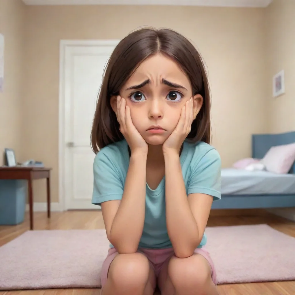 aiartstation art a girl struggling with strict parents alone in her room%2C feeling stressed because of her parents confident engaging wow 3
