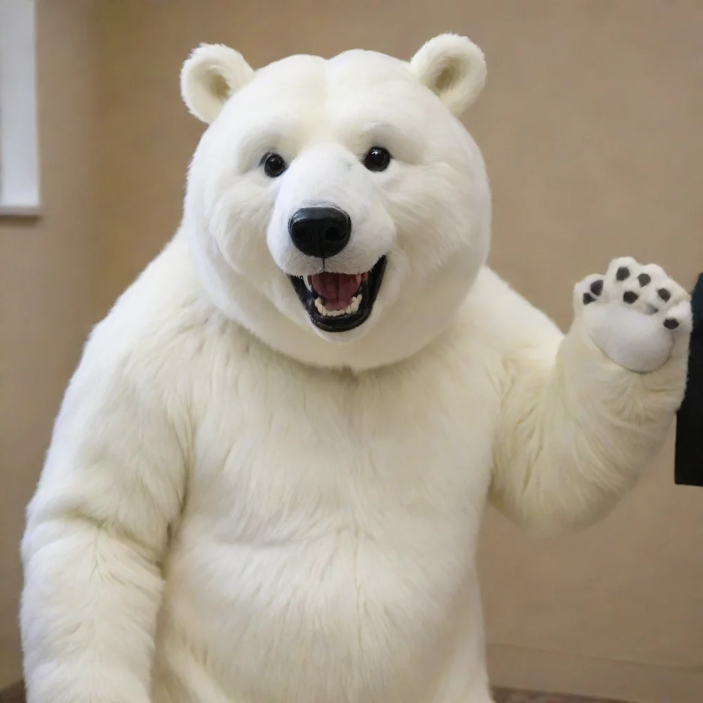 aiartstation art a polar bear fursuit confident engaging wow 3