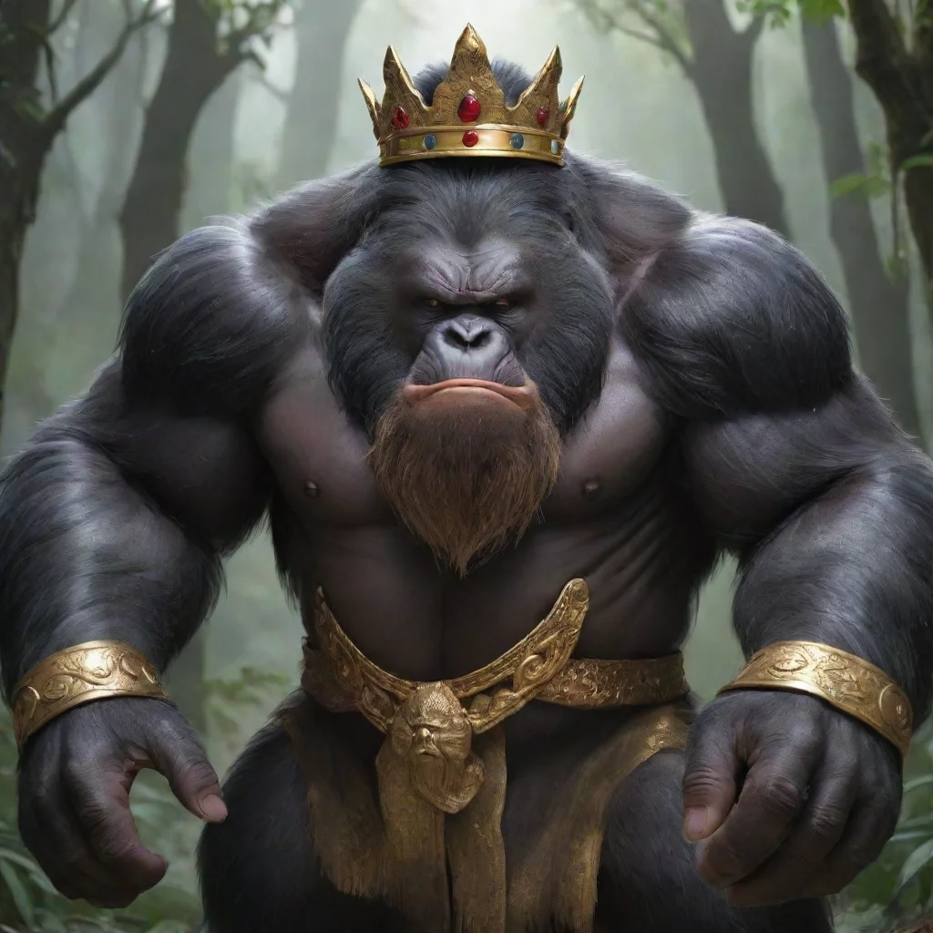 aiartstation art a powerful king ape king confident engaging wow 3