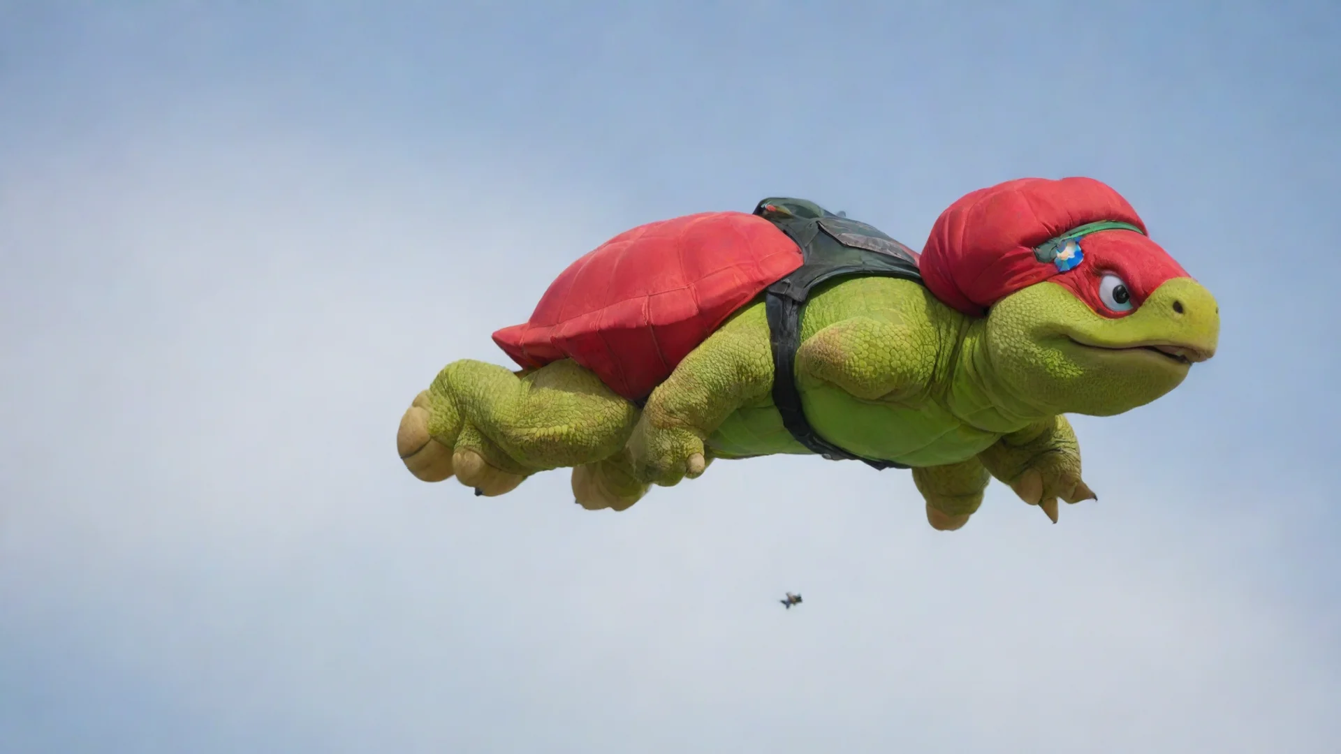 aiartstation art a red koopa paratroppa%2C wearing a green cap%2C flying through the sky of florida%2C usa  confident engaging wow 3 wide