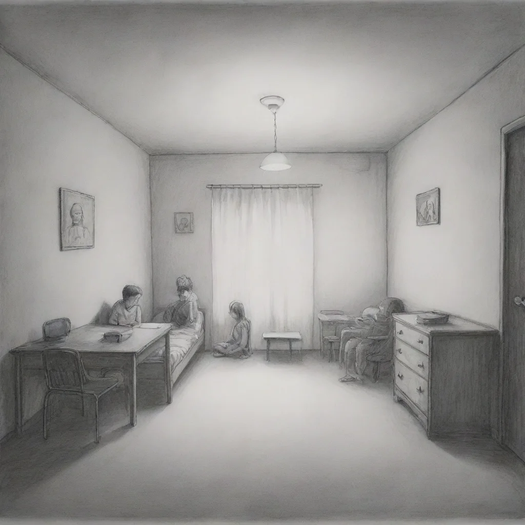 aiartstation art a room with 5 youg people%2C with the lights that went off. drawing  confident engaging wow 3