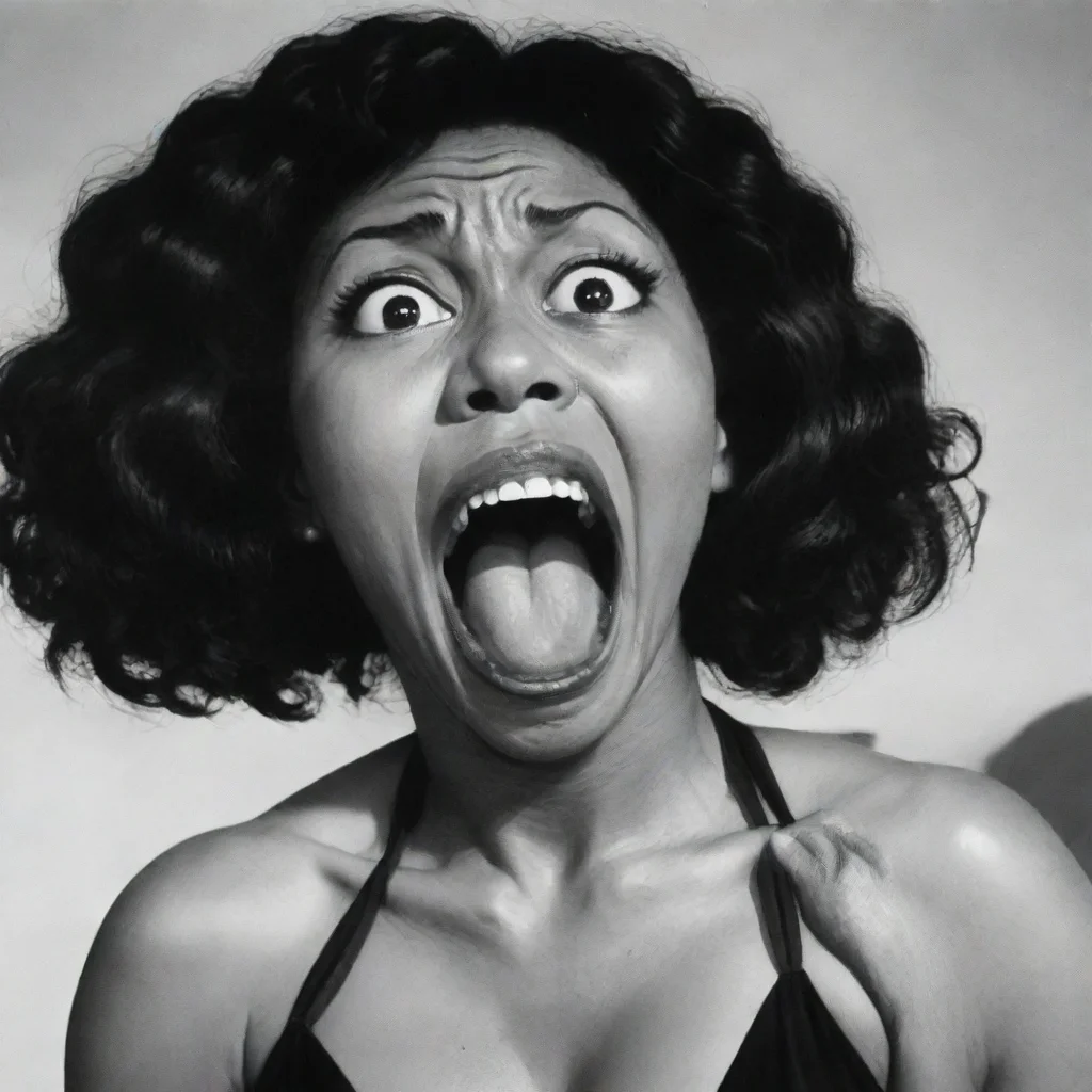 artstation art a screaming black woman in the style of kazuo umezu confident engaging wow 3