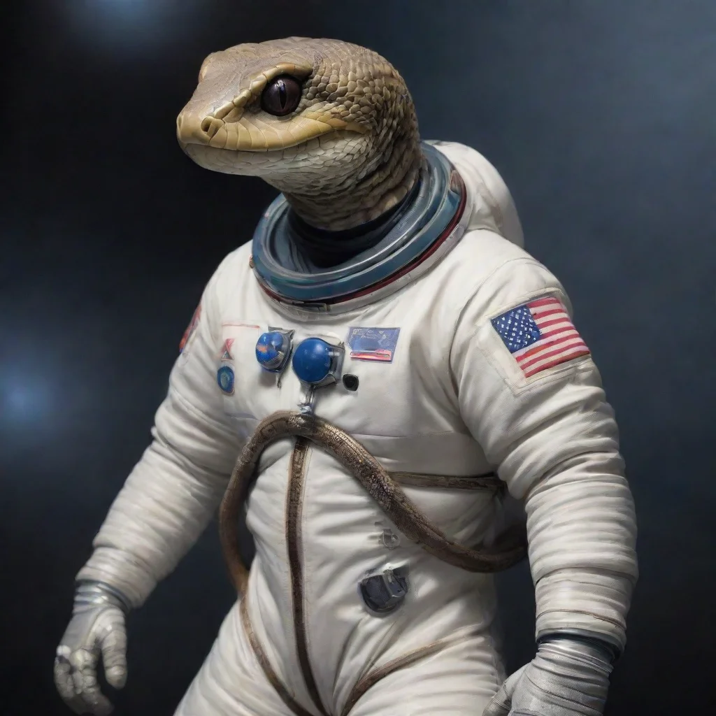 artstation art a snake in space suit confident engaging wow 3