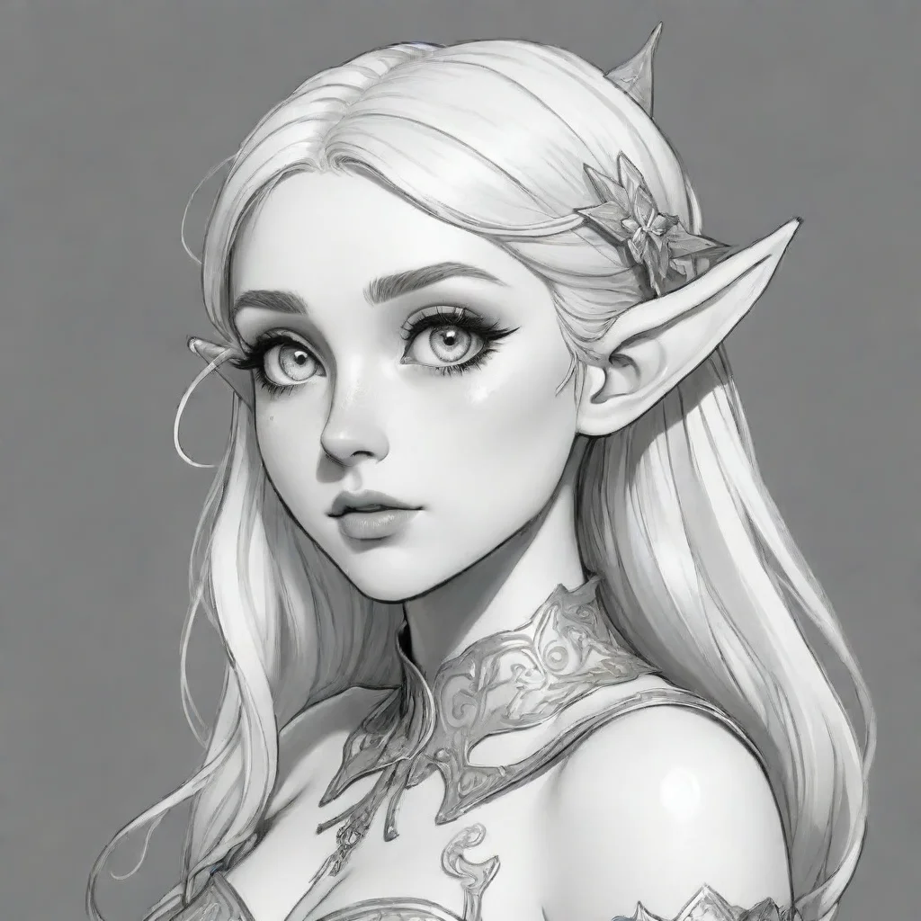 aiartstation art aesthetic character elf line art confident engaging wow 3