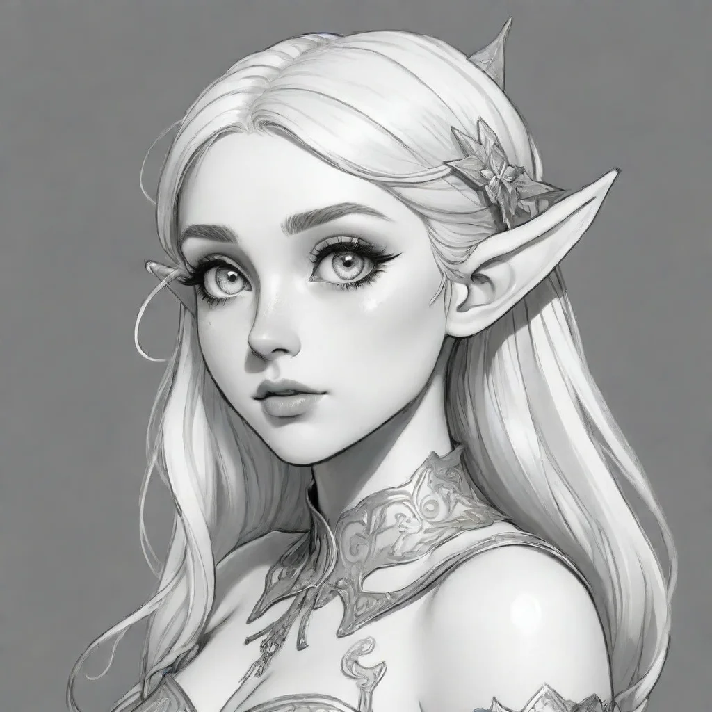 artstation art aesthetic character elf line art confident engaging wow 3