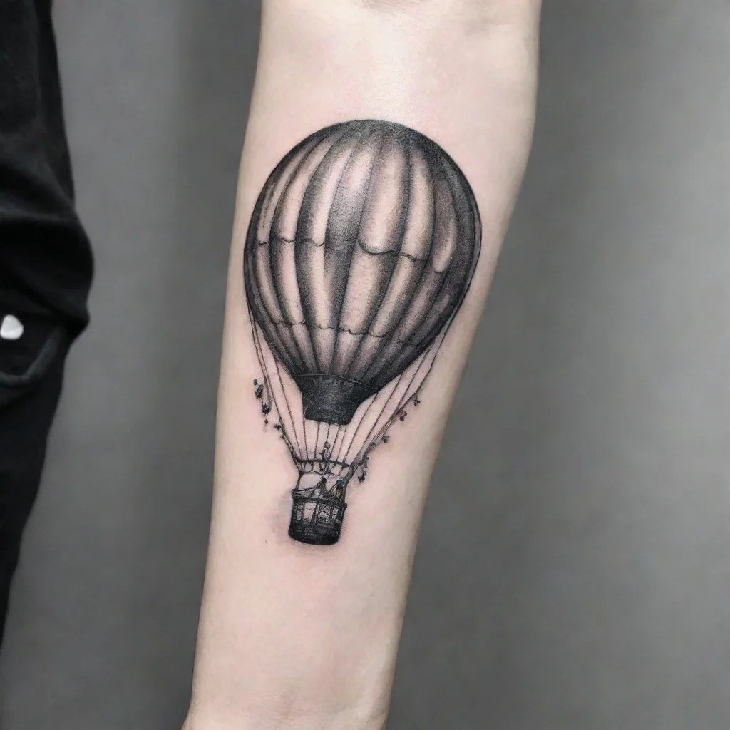 aiartstation art airbaloon fine line black and white tattoo confident engaging wow 3