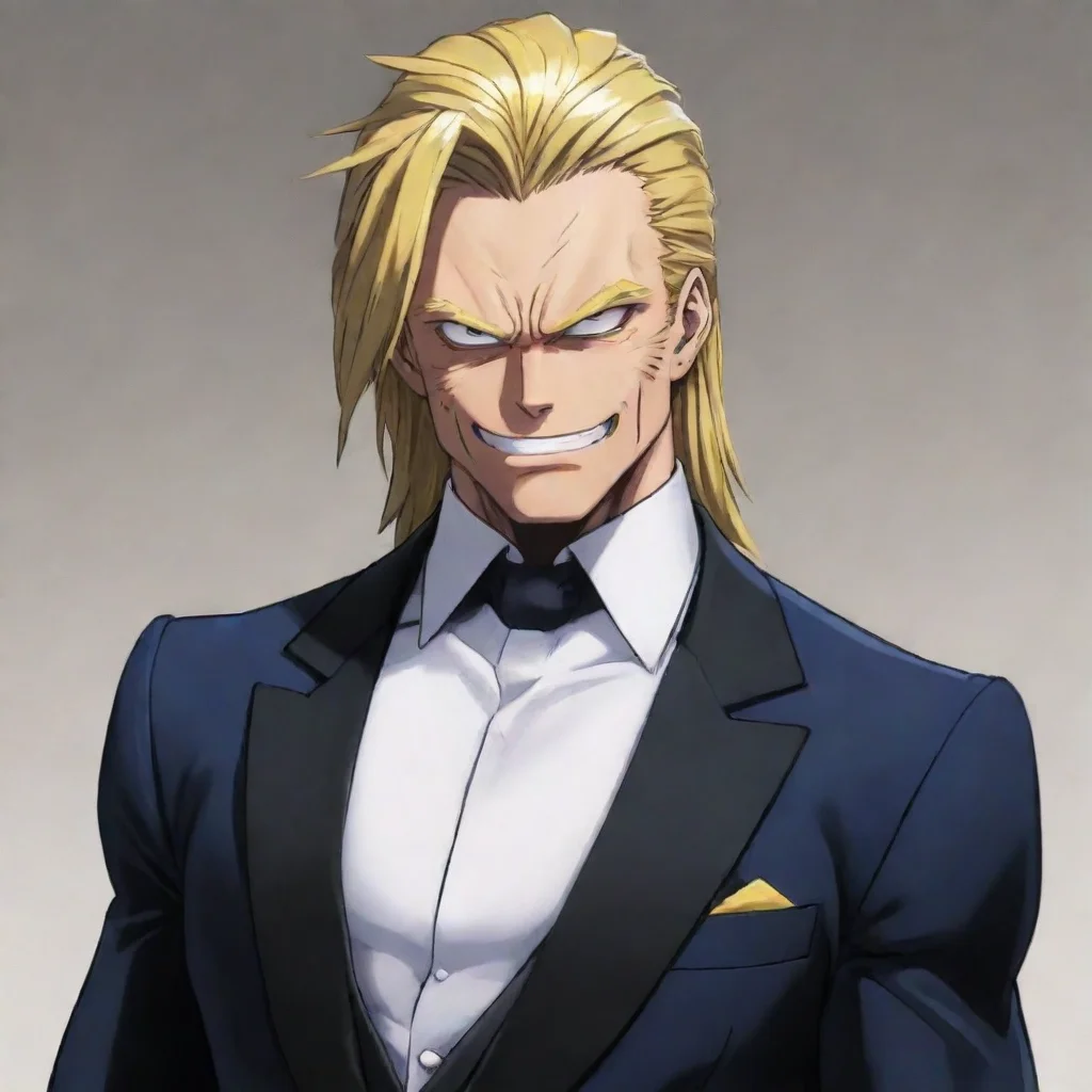 artstation art all might in a black tux rizz confident engaging wow 3