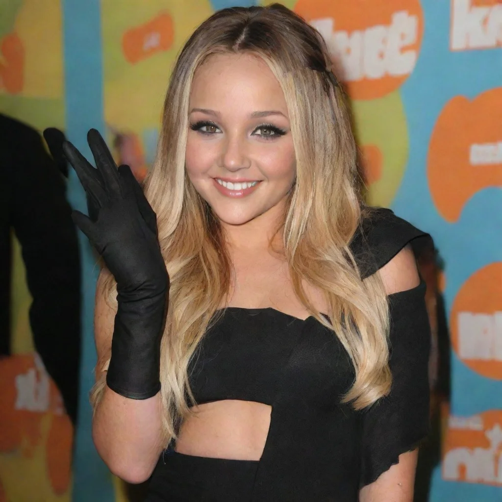 aiartstation art amanda bynes at the nickelodeon kids choice awards smiling with   black gloves and gun  confident engaging wow 3