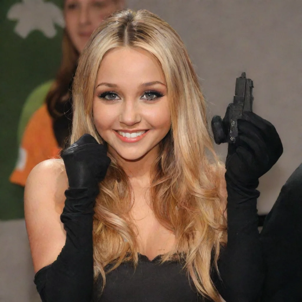 artstation art amanda bynes at the nickelodeon kids choice awards smiling with black gloves and gun  confident engaging wow 3