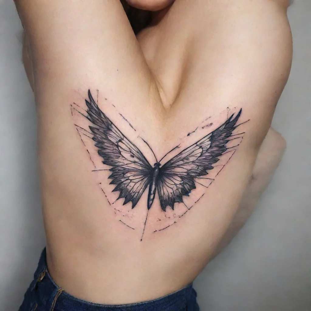 aiartstation art amazing fine line black and white tattoo confident engaging wow 3