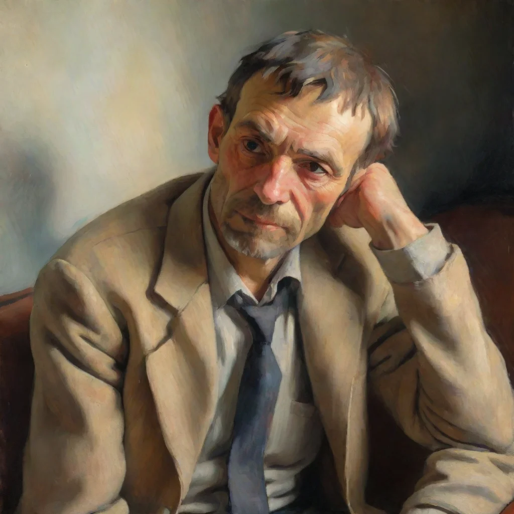 aiartstation art an image of a a person a waiting%2C soft light%2C detailed%2C realistic%2C in style of paul cezanne. confident engaging wow 3