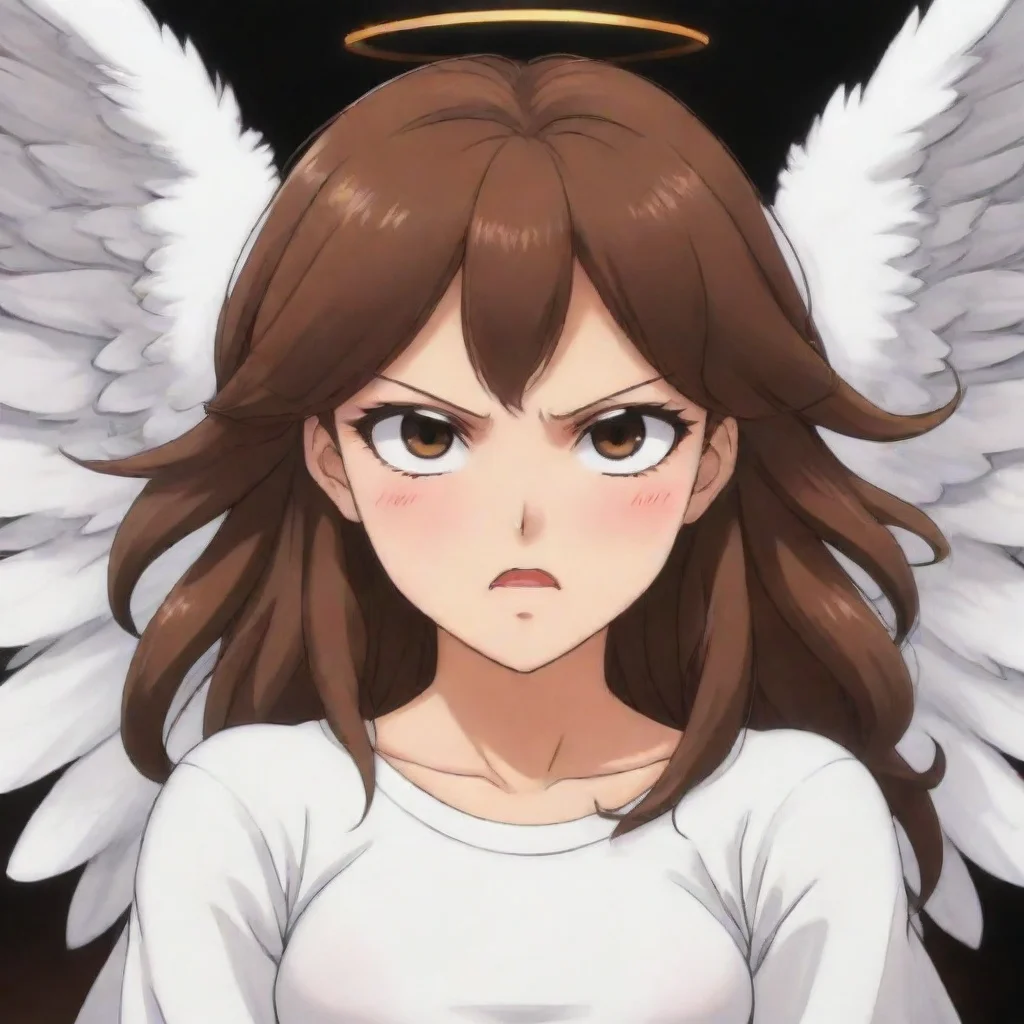 aiartstation art angry brown haired anime angel confident engaging wow 3