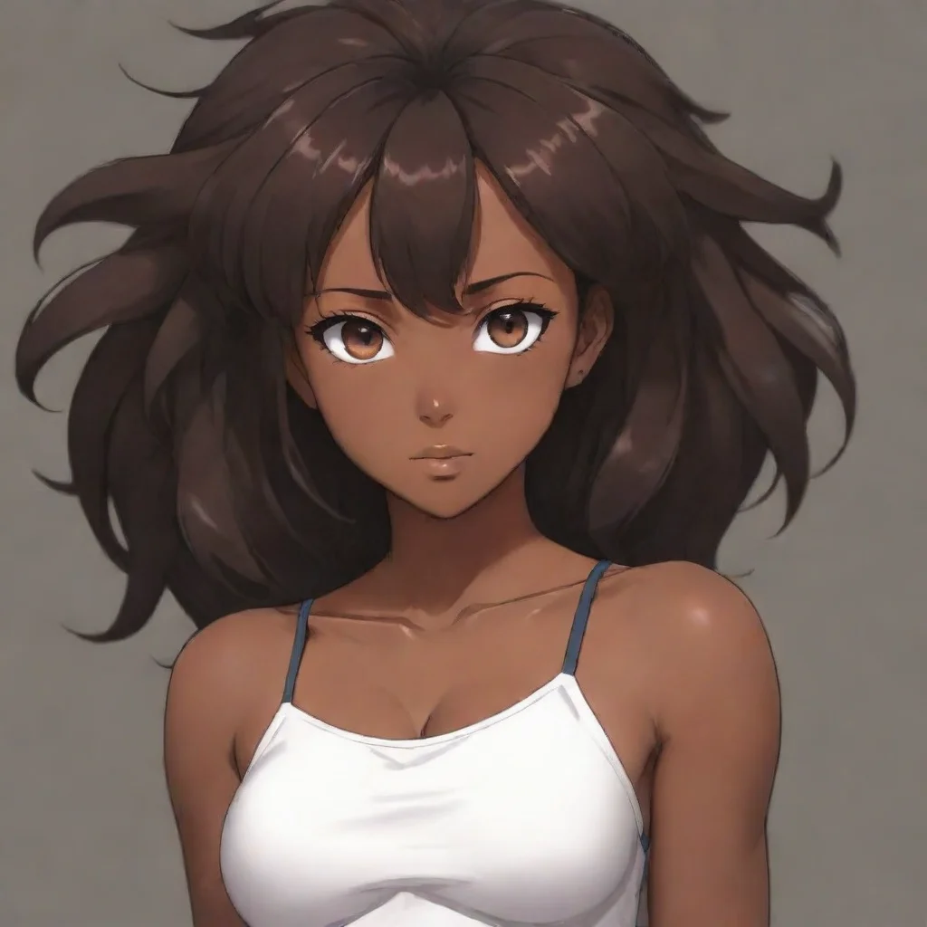 aiartstation art anime%2C dark skinned%2C female confident engaging wow 3