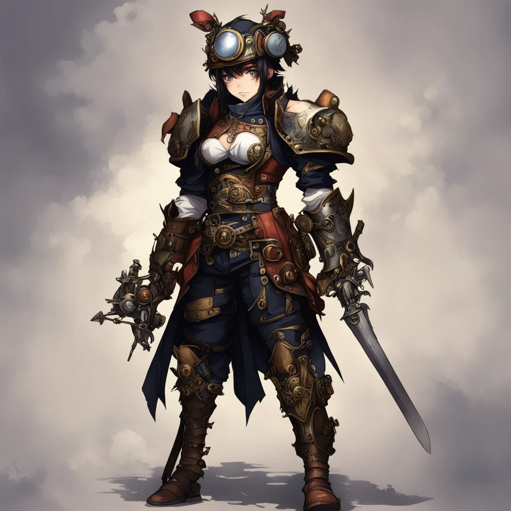 aiartstation art anime anime anime warrior warrior steampunk confident engaging wow 3