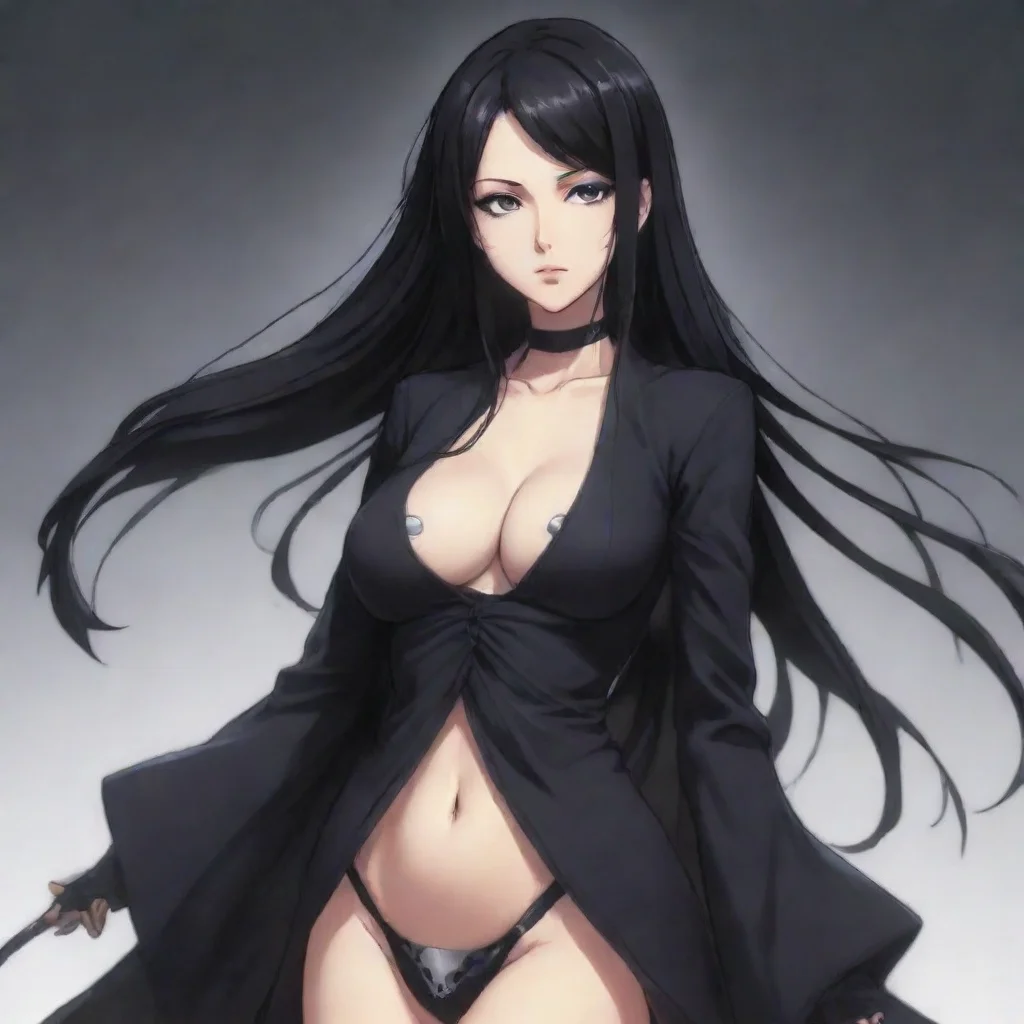 artstation art anime anime tall black hair big bust soul reaper  confident engaging wow 3