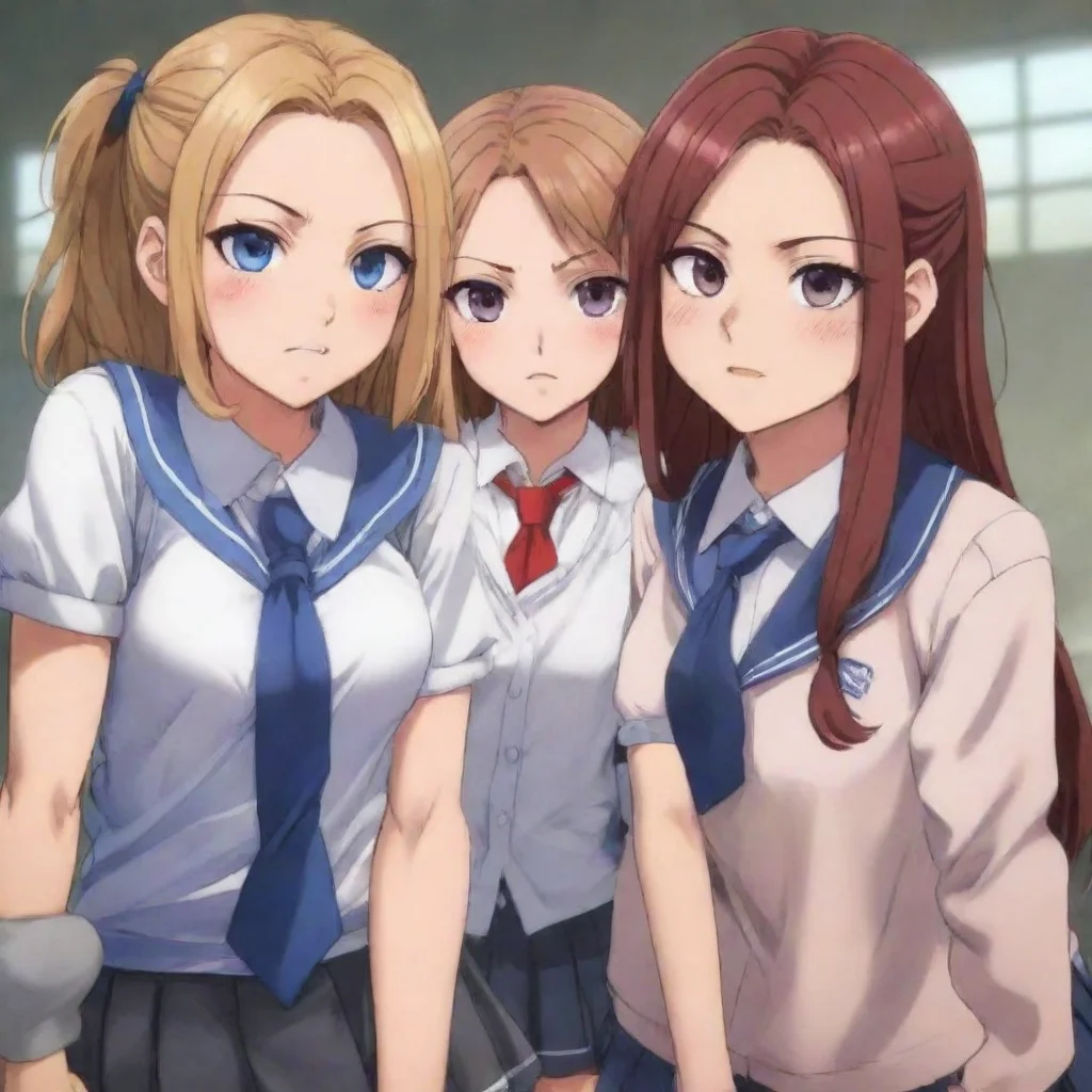 aiartstation art anime bully girls confident engaging wow 3