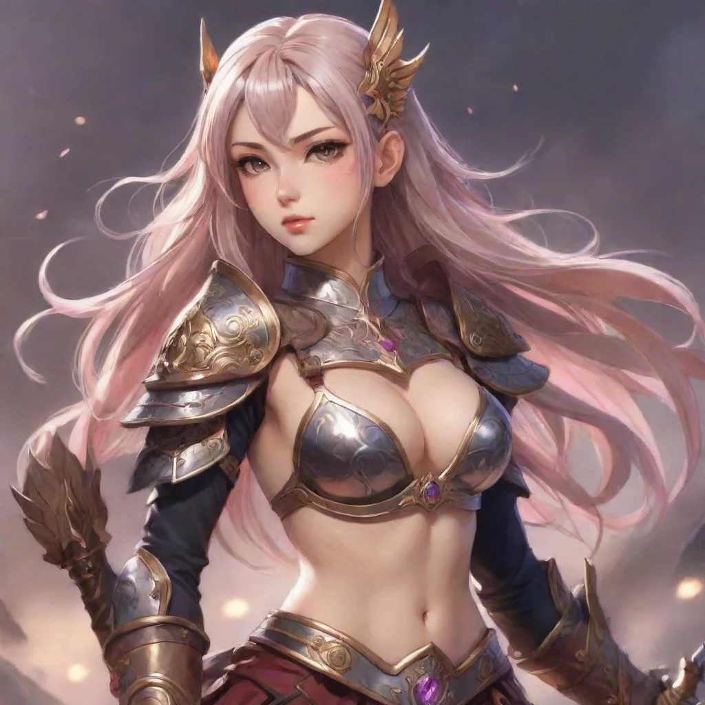 aiartstation art anime feminine fantasy warrior confident engaging wow 3