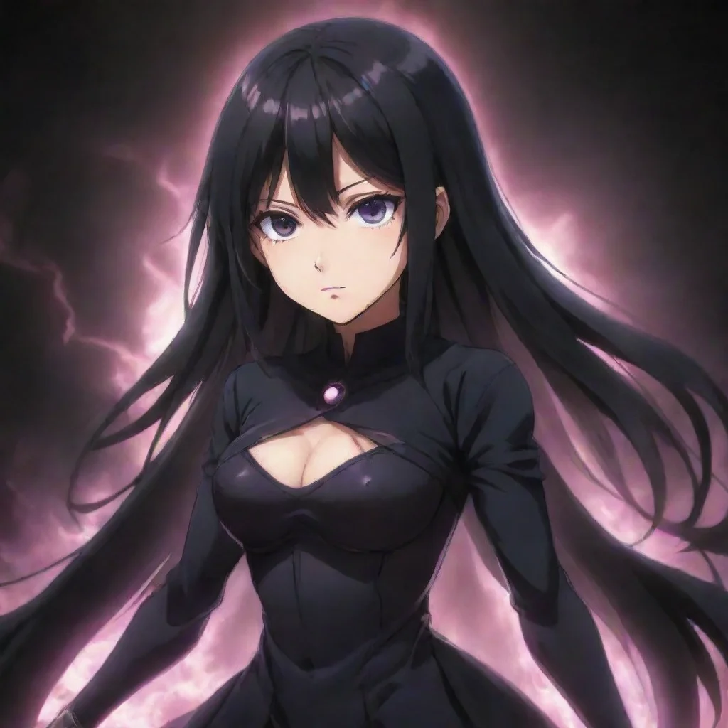 aiartstation art anime girl with a dark power confident engaging wow 3