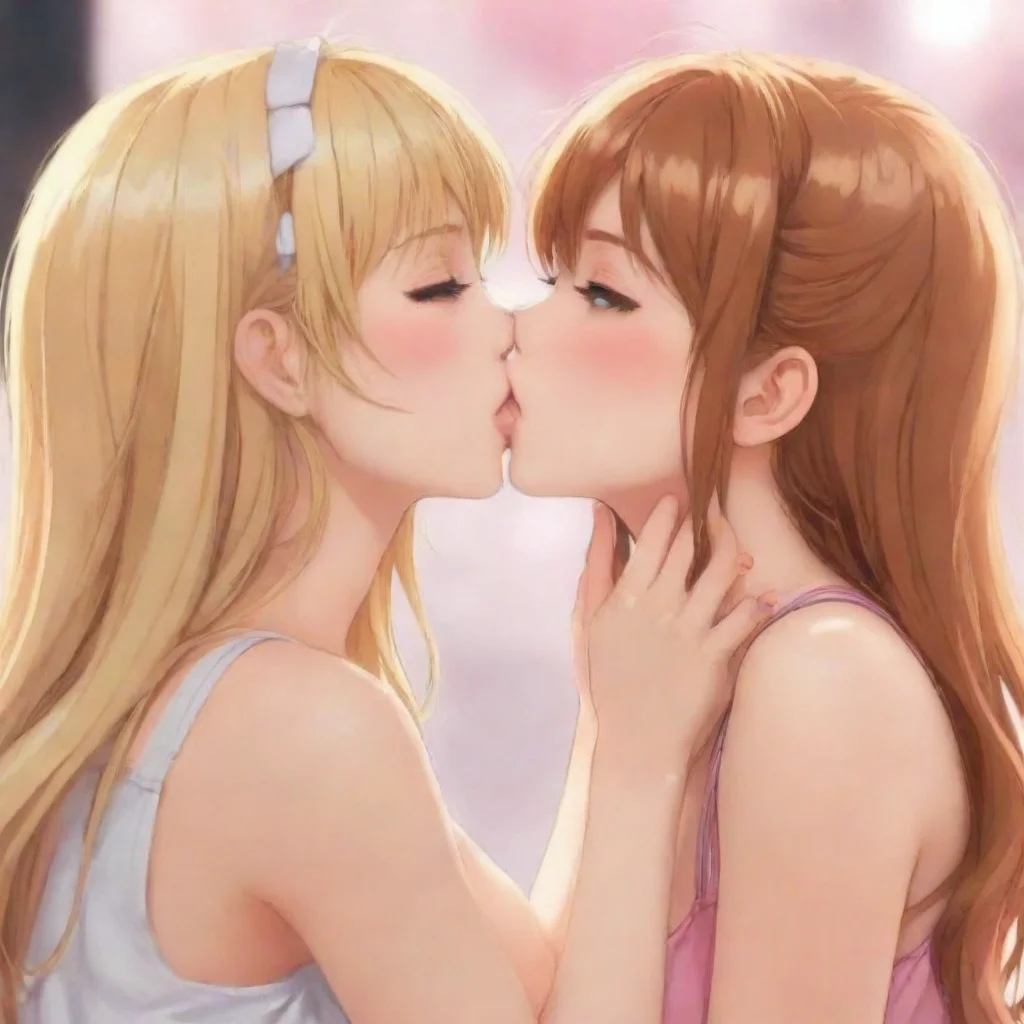 artstation art anime girls kissing confident engaging wow 3