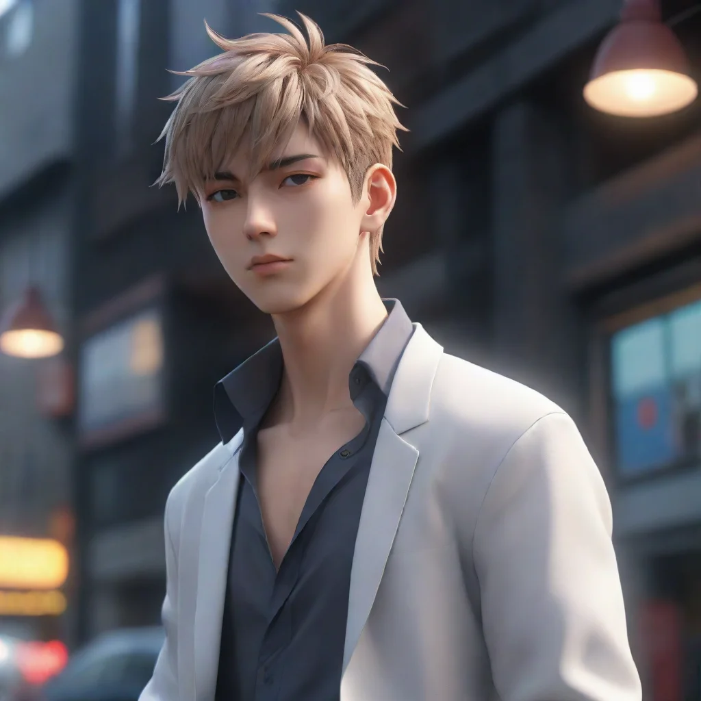 aiartstation art anime man %2C illustration%2C cinematic%2C fashion%2C 3d render confident engaging wow 3