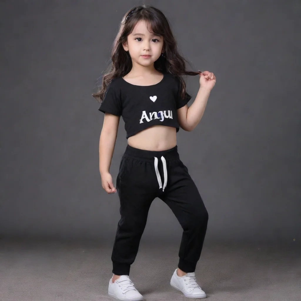 artstation art anju name for girls black pants shirt confident engaging wow 3