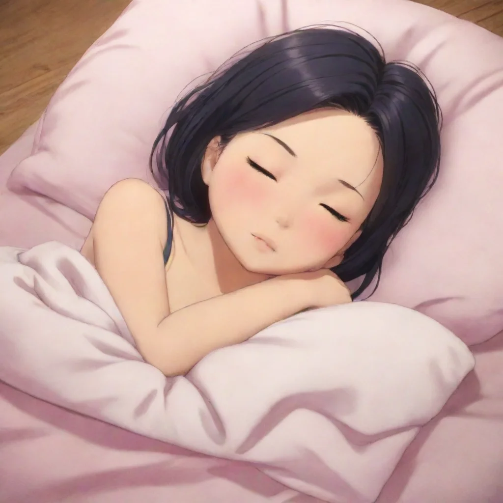 artstation art aoi sleeping in her bed confident engaging wow 3