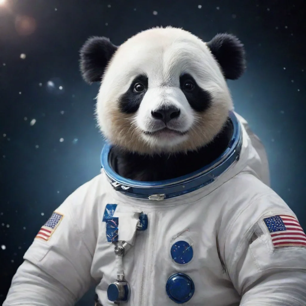 aiartstation art astronaut panda confident engaging wow 3