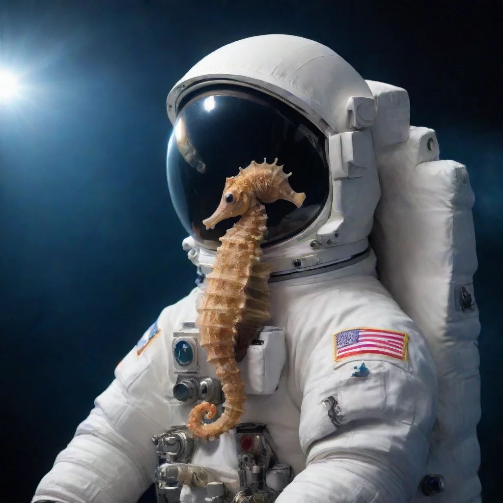artstation art astronaut seahorse confident engaging wow 3