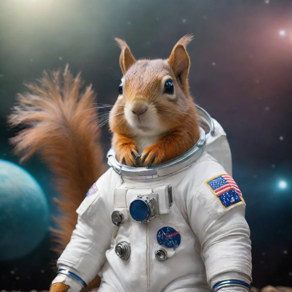 aiartstation art astronaut squirrel confident engaging wow 3