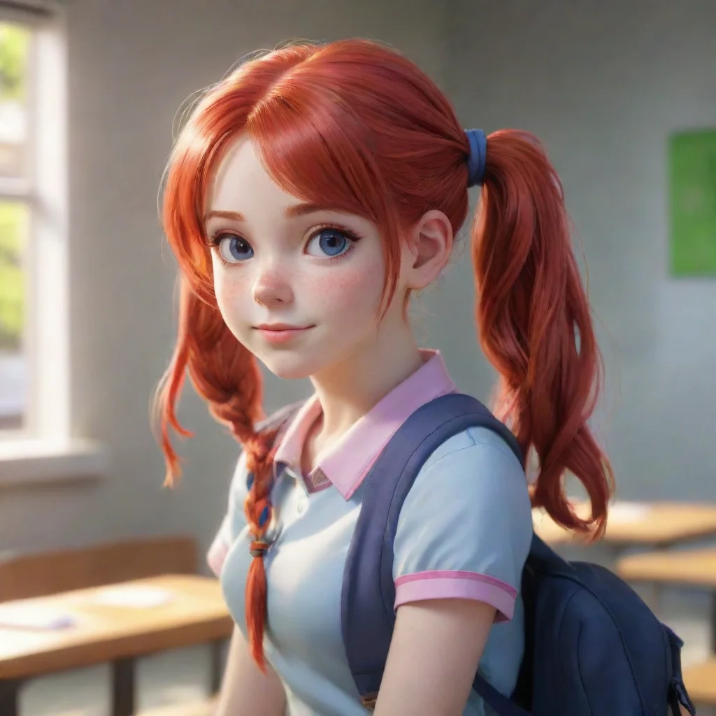 artstation art background environment trending artstation nostalgic colorful relaxing chill realistic unused character unused character hiya im characters name a high school student with red hair pi