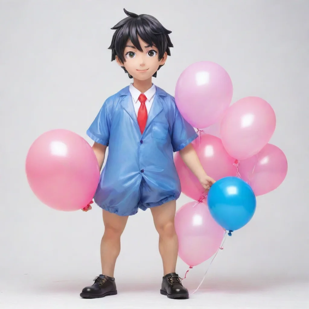 aiartstation art balloon inflatable anime male confident engaging wow 3