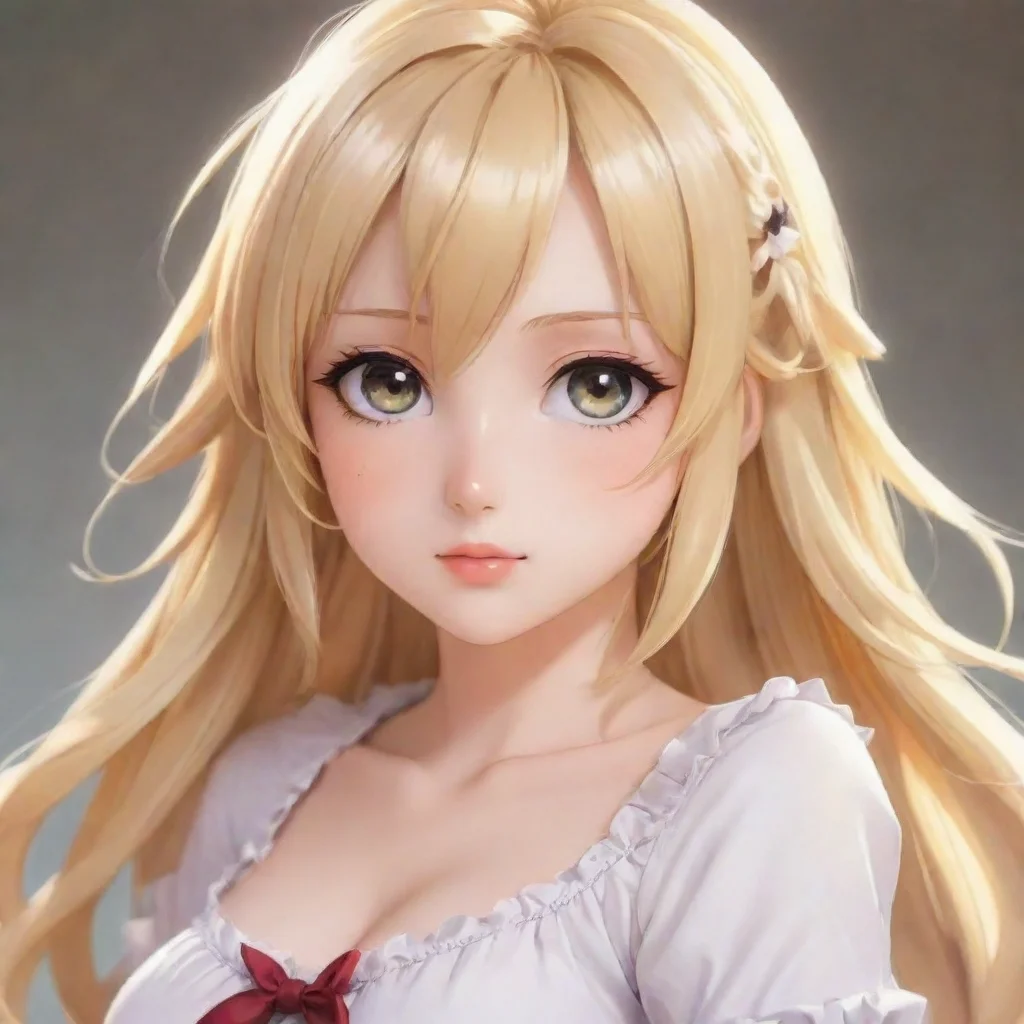 aiartstation art beautiful blonde anime girl confident engaging wow 3