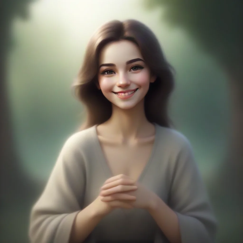 aiartstation art beautiful calm character generous relaxing lovely smile %3A%29 happy confident engaging wow 3