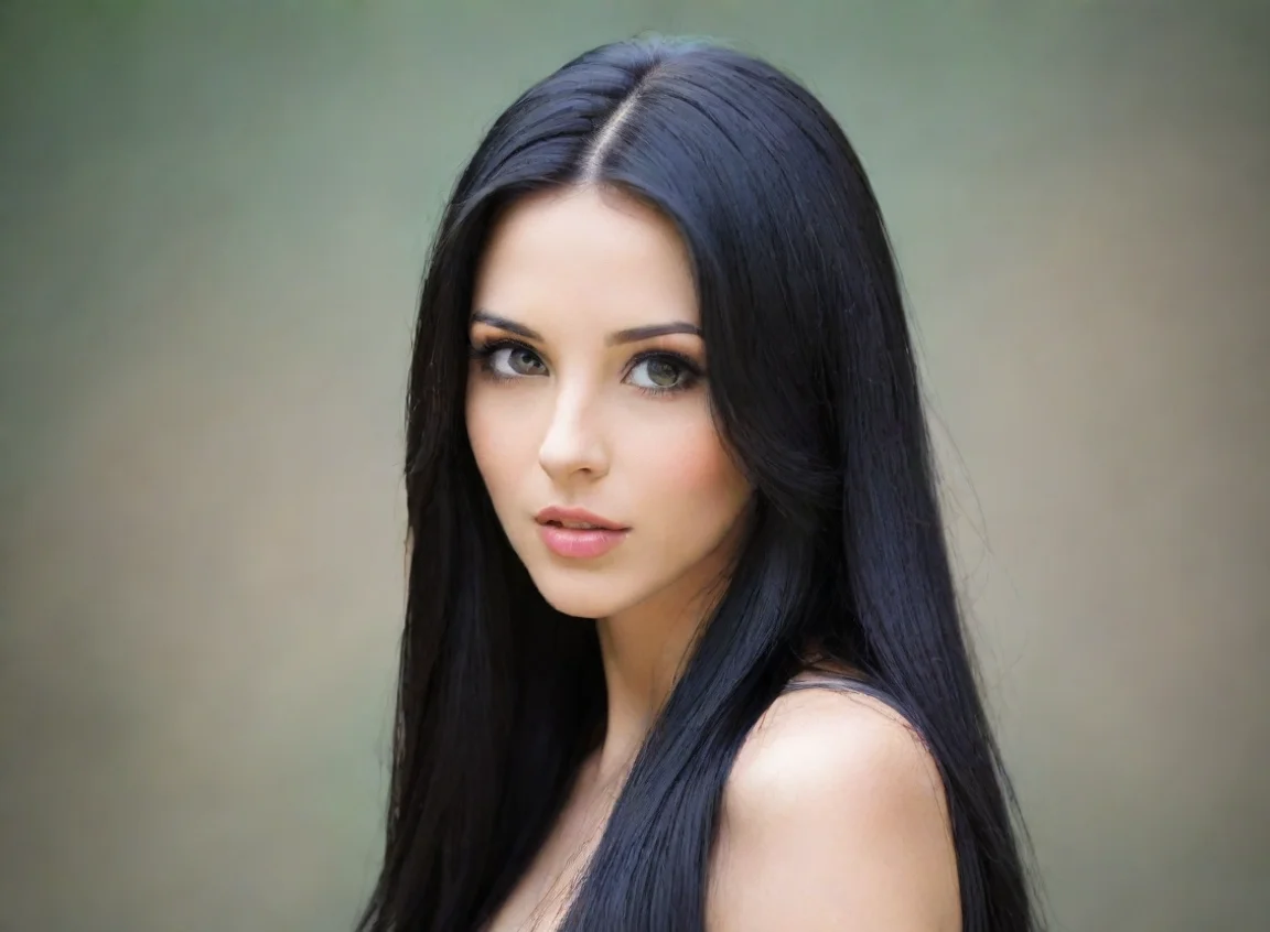 aiartstation art beautiful girl with long black hair  confident engaging wow 3 landscape43