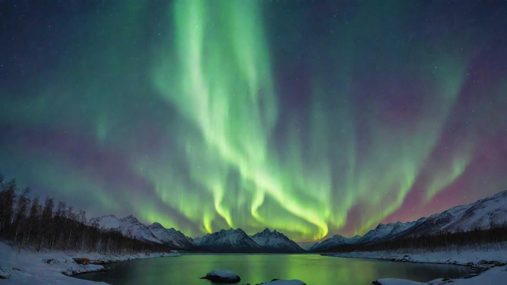 aiartstation art beautiful landscape%2C northen lights%2C god opening the sky%2C god%2C starry night%2C masterpiece confident engaging wow 3 wide