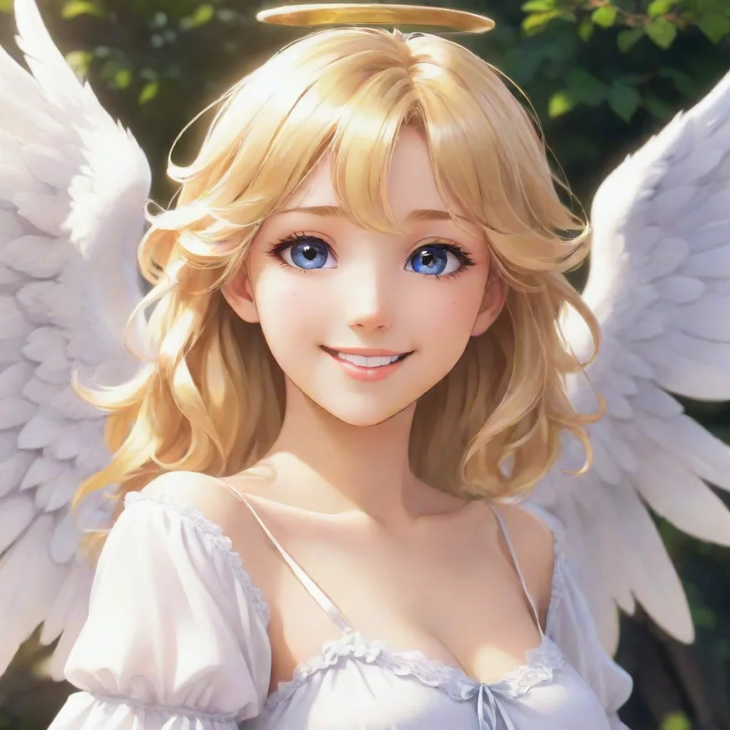 aiartstation art beautiful smiling blonde anime angel confident engaging wow 3