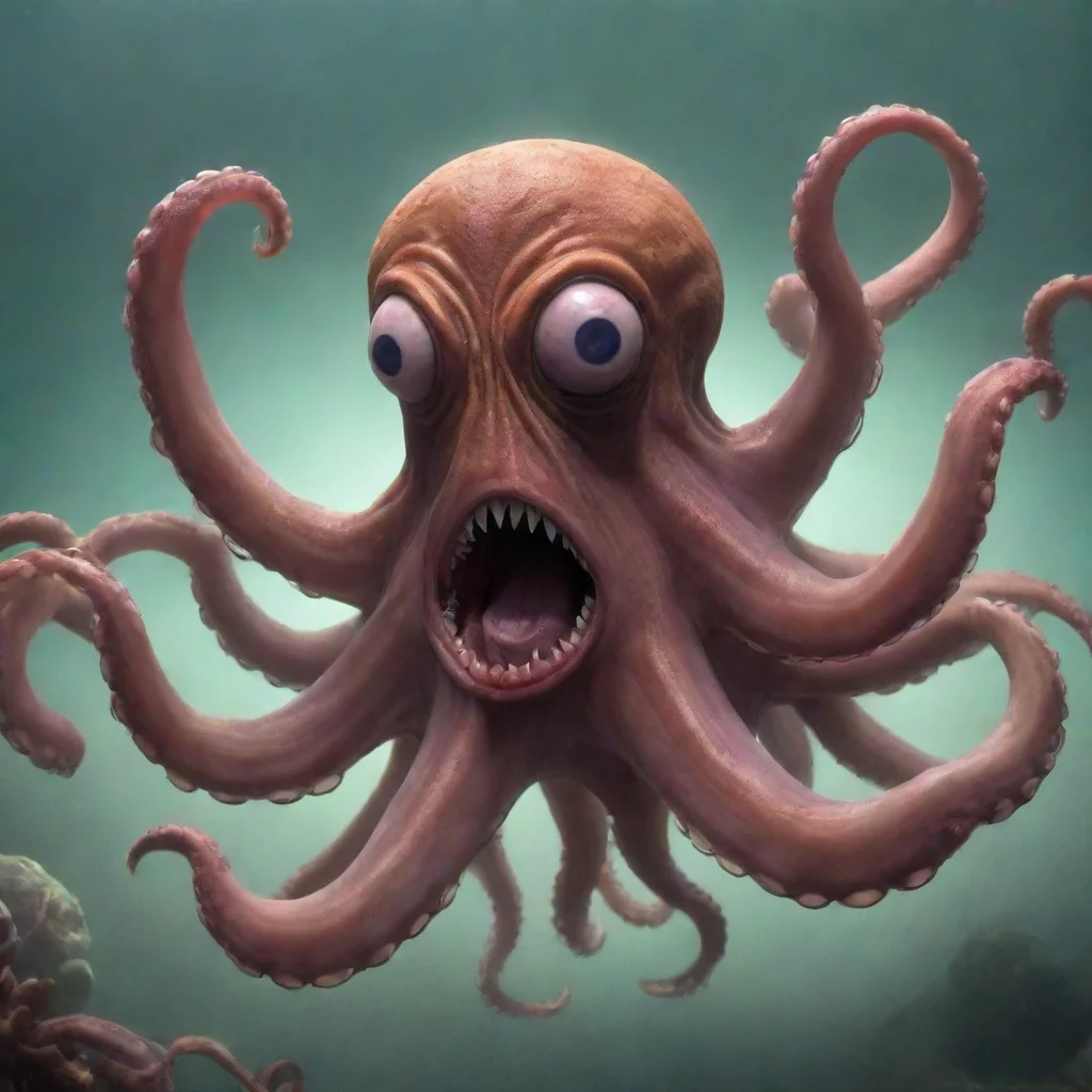artstation art beholder attacks octopus confident engaging wow 3